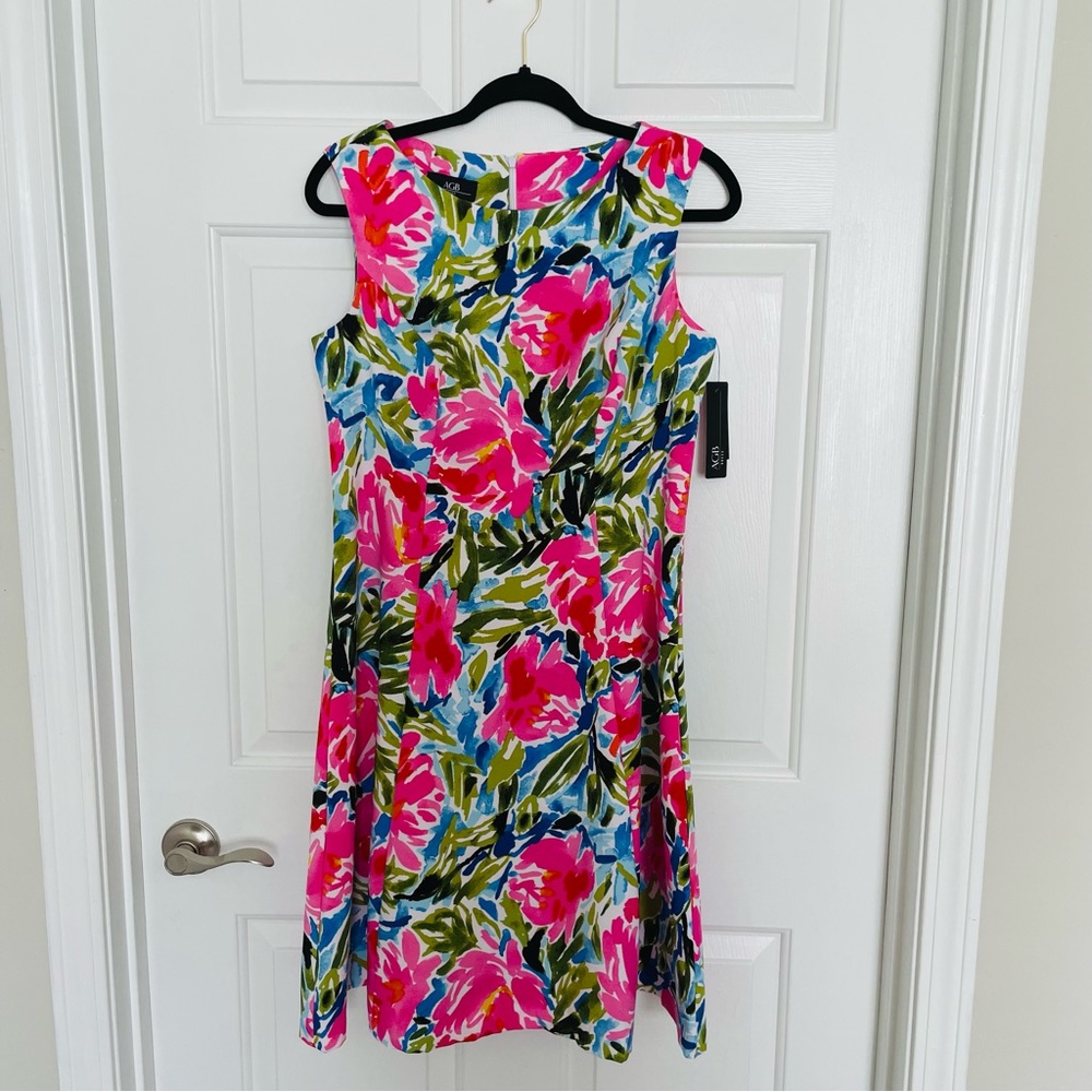 AGB Size 8 Multi Color Shift Sleeveless Dress NWT